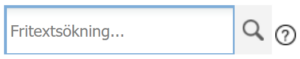 Fritextsökningsfältet i Planeringskatalogen